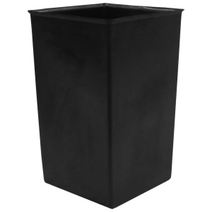 Witt Industries Square Liners Collection Trash Container in Black