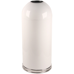 Witt Industries Open Top Standard Collection Commercial Garbage Cans in White