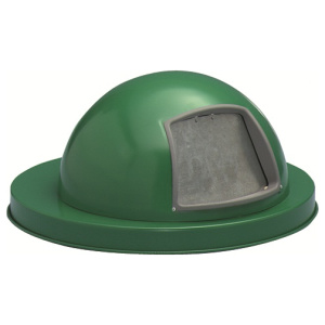 Witt Industries Dome Top Metal Lids Collection Industrial Garbage Cans in Green