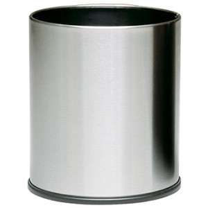 Witt Industries Executive Baskets Collection Trash Cans in Stainless Steel