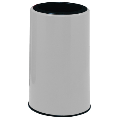 Witt Industries Fiberglass Round Top Entry Collection Metal Trash Cans in White