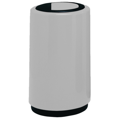 Witt Industries Fiberglass Round Top Entry Collection Trash Containers in White