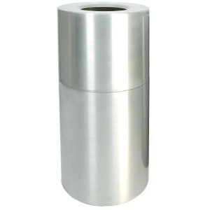 Witt Industries Aluminum Collection Waste Containers in Silver