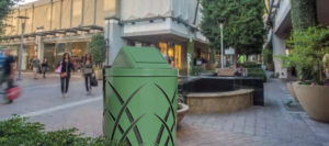 Witt Industries Sawgrass Collection Swing Top Waste Containers in Green