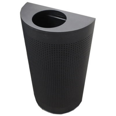 Witt Industries Celestial Collection Waste Baskets Half Round in Black