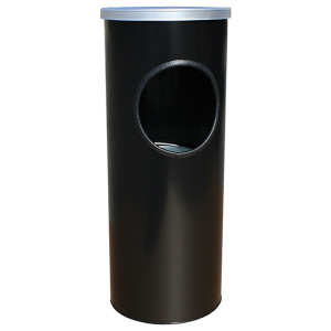 Witt Industries Classic Ash Urn Collection Outdoor Garbage Can in Black