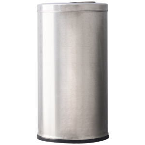 Witt Industries Stainless Flip Top Collection Industrial Garbage Cans in Stainless Steel
