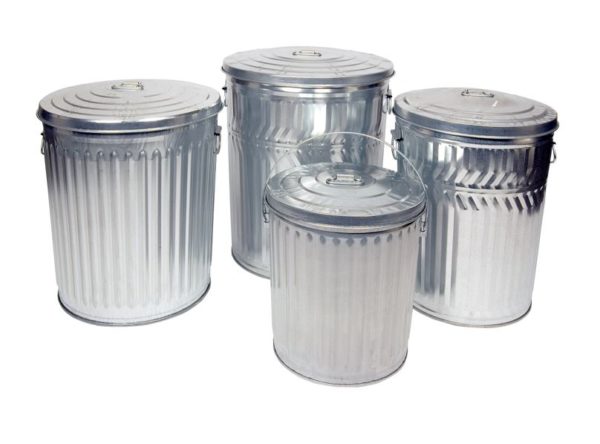 24 Gallon Galvanized Trash Can with Lid