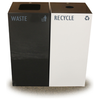 Indoor trash and recycling cans