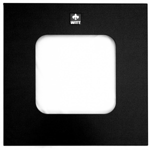 Witt Industries Geo Cube Lids Collection Outdoor Garbage Cans in Black