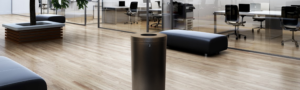 Witt Industries Aluminum Collection Indoor Trash Can in Silver Vein