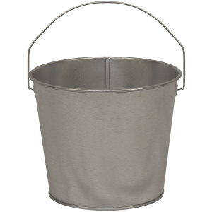 Witt Industries Pails Collection Outdoor Garbage Can in Galvanized Metal