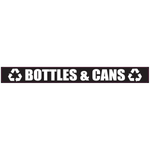 Witt Industries Bottles and Cans Trash Cans Decals Banner Logo in Black
