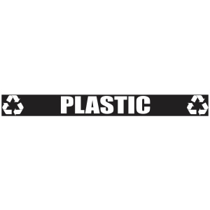 Witt Industries Plastic Recycling Trash Cans Decals Banner Logo in Black