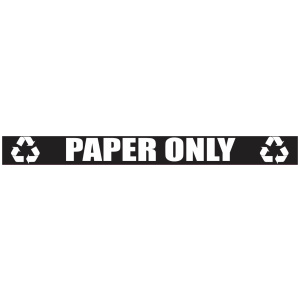 Witt Industries Paper Recycling Trash Cans Decals Banner Logo in Black