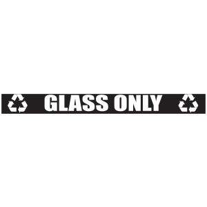 Witt Industries Glass Recycling Trash Cans Decals Banner Logo in Black
