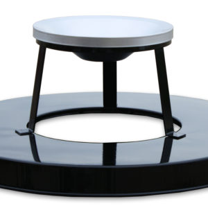 Witt Industries Metal Lids Collection Ash Top Commercial Trash Cans in Black