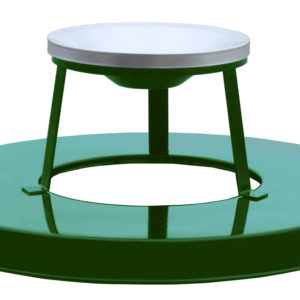 Witt Industries Metal Lids Collection Ash Top Commercial Waste Receptacles in Green