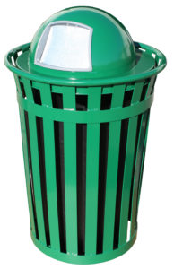 Witt Industries Oakley Standard Collection Dome Top Commercial Trash Can in Green