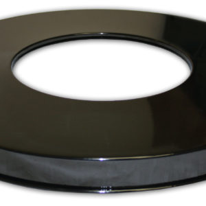 Witt Industries Metal Lids Collection Flat Top Metal Garbage Cans in Black