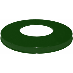 Witt Industries Flat Top Oakley Metal Lids Collection Commercial Waste Receptacles in Green