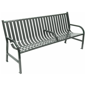 Witt Industries Metal Outdoor Bench Collection in Silver