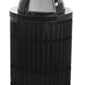 Witt Industries Mason Collection Dome Top Waste Baskets in Black