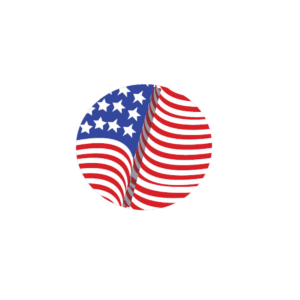Made In USA Logo with American Flag Pathed