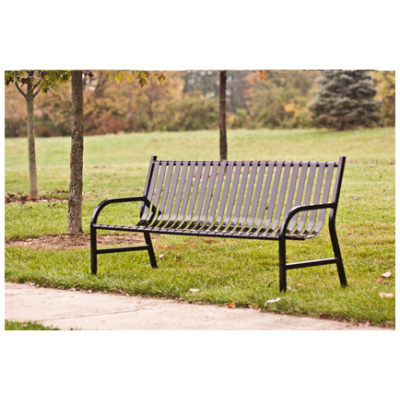outdoor metal bench