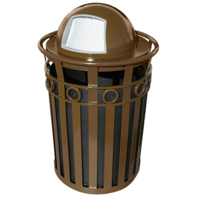 outdoor trash can