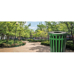 Witt Industries Oakley Standard Collection Trash Container in Green