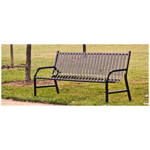 Witt Industries Metal Outdoor Bench Collection in Black