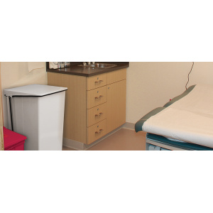 Witt Industries Medical Step-On Collection Trash Container in White