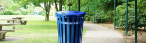 Witt Industries Wydman Recycling Collection Recycling Trash Can in Blue