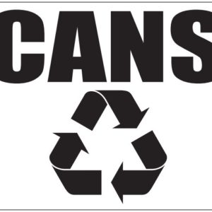 Witt Industries Cans Recycling Trash Cans Decals Banner Logo in Black
