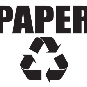 Witt Industries Paper Industrial Garbage Cans Decals Banner Logo in Black