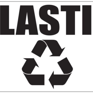 Witt Industries Plastic Recycling Trash Cans Decals Banner Logo in Black