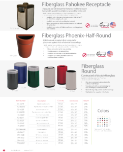 Witt Industries Fiberglass Collection Industrial Garbage Cans Catalog Page