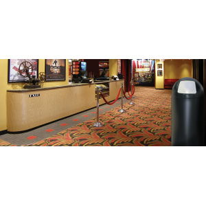 Witt Industries Push Top Standard Collection Trash Cans in Black