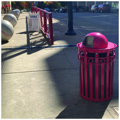 outdoor garbage cans