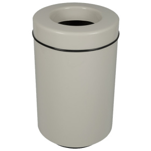 Witt Industries Fiberglass Round Top Entry Collection Waste Containers in White