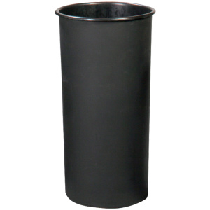 Witt Industries Round Liners Collection Galvanize Trash Cans in Black