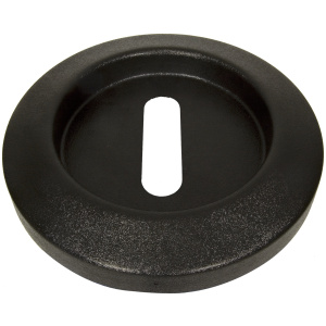 Witt Industries Plastic Lids Collection Flat Top Indoor Trash Can in Black