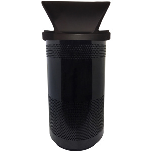 Witt Industries Standard Perforated Collection Hood Top Waste Containers in Black