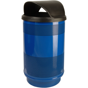 Witt Industries Standard Perforated Collection Hood Top Waste Receptacles in Blue
