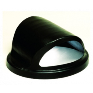 Witt Industries Plastic Lids Collection Hood Top Indoor Waste Receptacles in Black