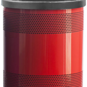 Witt Industries Standard Perforated Collection Dome Top Outdoor Trash Cans in Red