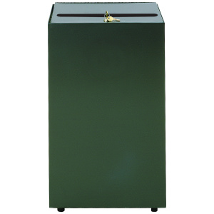 Witt Industries Secure Document Container Collection Waste Baskets in Green