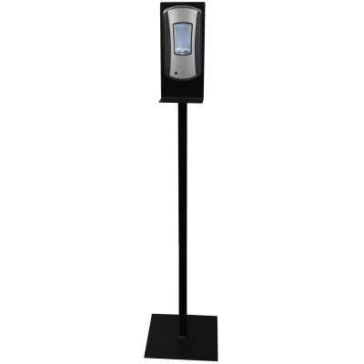 Witt Industries Metal Hand Sanitizer Station Collection Site Furnishings in Black and Silver