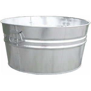 Witt Industries Pails Collection Galvanize Trash Cans in Galvanized Metal